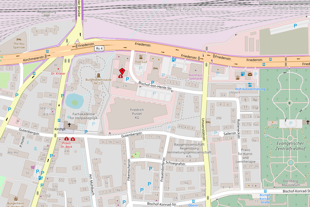 Karte hergestellt aus OpenStreetMap-Daten | Lizenz: Open Database License (ODbL)